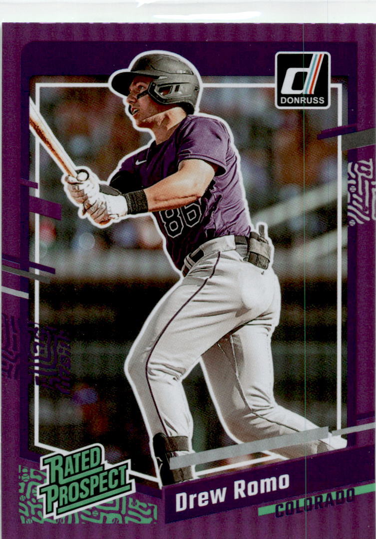 2023 Donruss Purple #87 Drew Romo Colorado Rockies