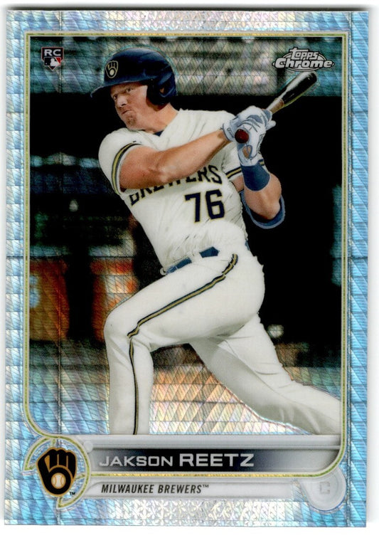 2022 Topps Chrome Prism Refractor Jakson Reetz Rookie Milwaukee Brewers #157