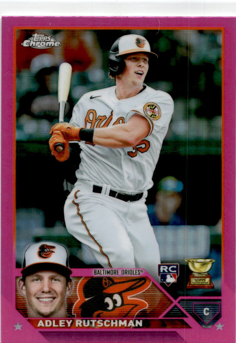 2023 Topps Chrome Pink Refractor #1 Adley Rutschman Baltimore Orioles.