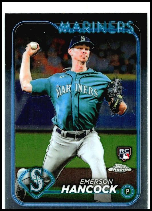 2024 Topps Chrome #245 Emerson Hancock Rookie Seattle Mariners