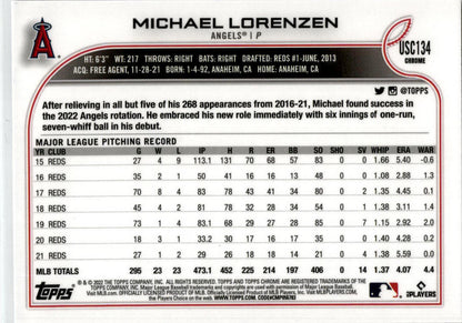 2022 Topps Update Purple #US84 Michael Lorenzen Los Angeles Angels