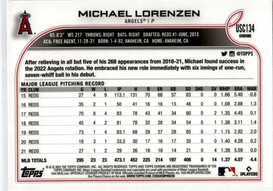 2022 Topps Update Purple #US84 Michael Lorenzen Los Angeles Angels