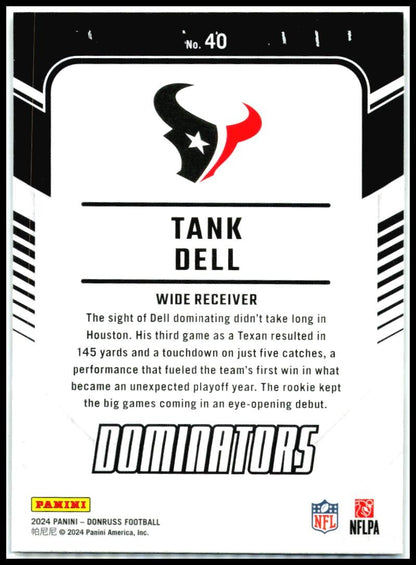 2024 Donruss Dominators #40 Tank Dell Houston Texans