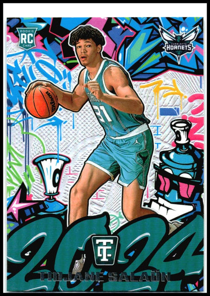 2024-25 Panini Totally Certified 2024 #9 Tidjane Salaun Charlotte Hornets