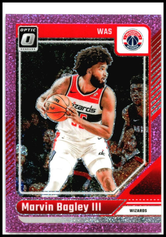 2024-25 Donruss Optic Pink Glitter #43 Marvin Bagley III Wizards