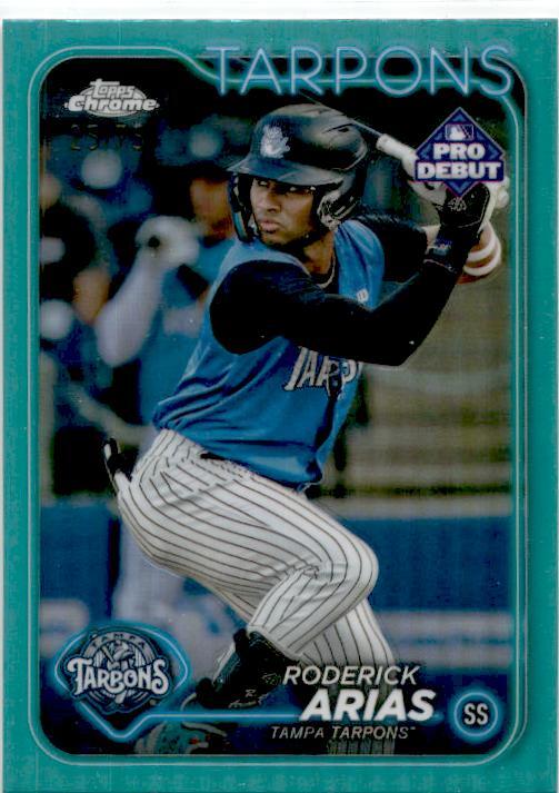 2024 Topps Pro Debut Aqua Foil #PDC-80 Roderick Arias Tampa Tarpons /75