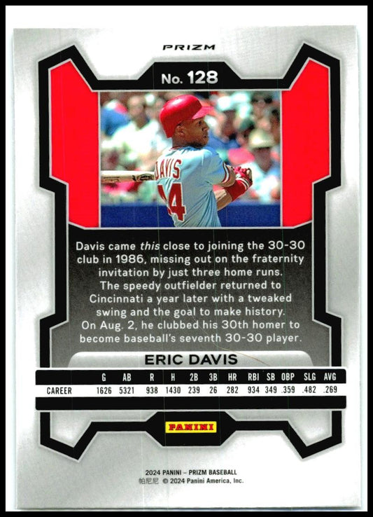 2024 Panini Prizm Silver Prizms #128 Eric Davis Cincinnati Reds