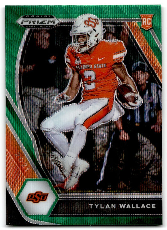 2021 Prizm Draft Picks Green Prizm Tylan Wallace Rookie Baltimore Ravens #126