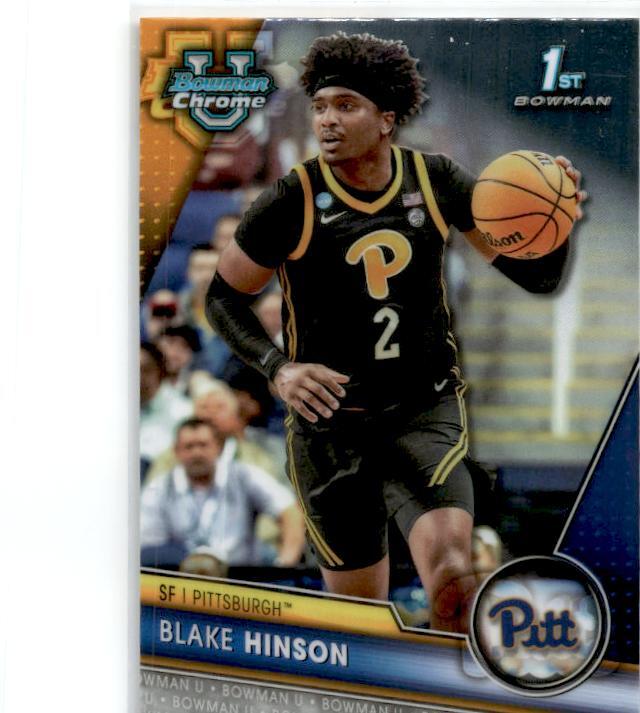 2023-24 Bowman University Chrome #68 Blake Hinson Pittsburgh Panthers