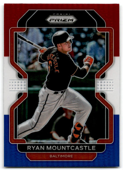2022 Panini Prizm Red/White/Blue Ryan Mountcastle Baltimore Orioles #93