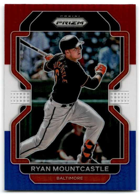 2022 Panini Prizm Red/White/Blue Ryan Mountcastle Baltimore Orioles #93