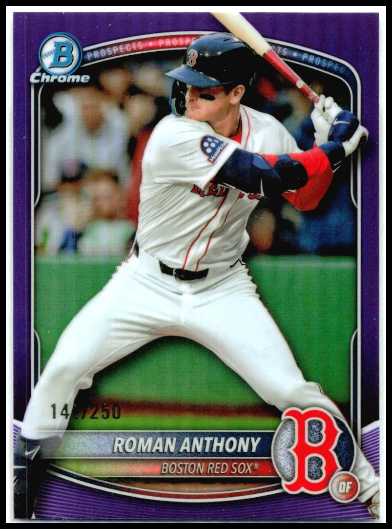 2025 Bowman Chrome Bowman Chrome Prospects Purple #BCP-167 Roman Anthony Boston