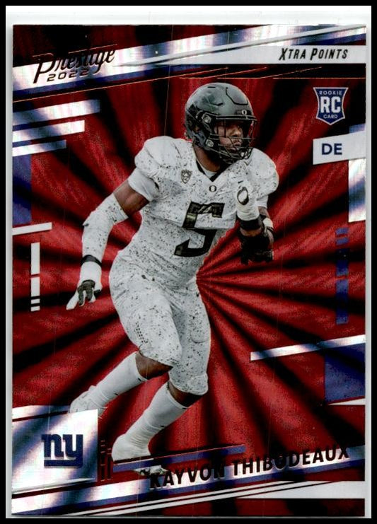 2022 Panini Prestige Xtra Points Sunburst #311 Kayvon Thibodeaux Rookie Giants
