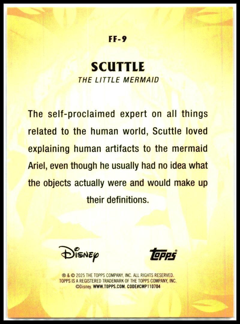 2025 Topps Disney Wonder Furry Friends #FF-9 Scuttle