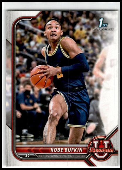 2021-22 Bowman University #27 Kobe Bufkin Michigan Wolverines