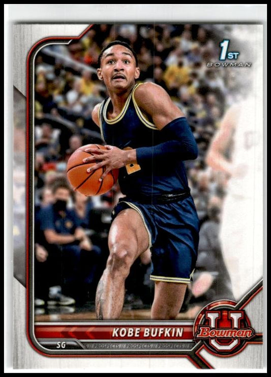 2021-22 Bowman University #27 Kobe Bufkin Michigan Wolverines
