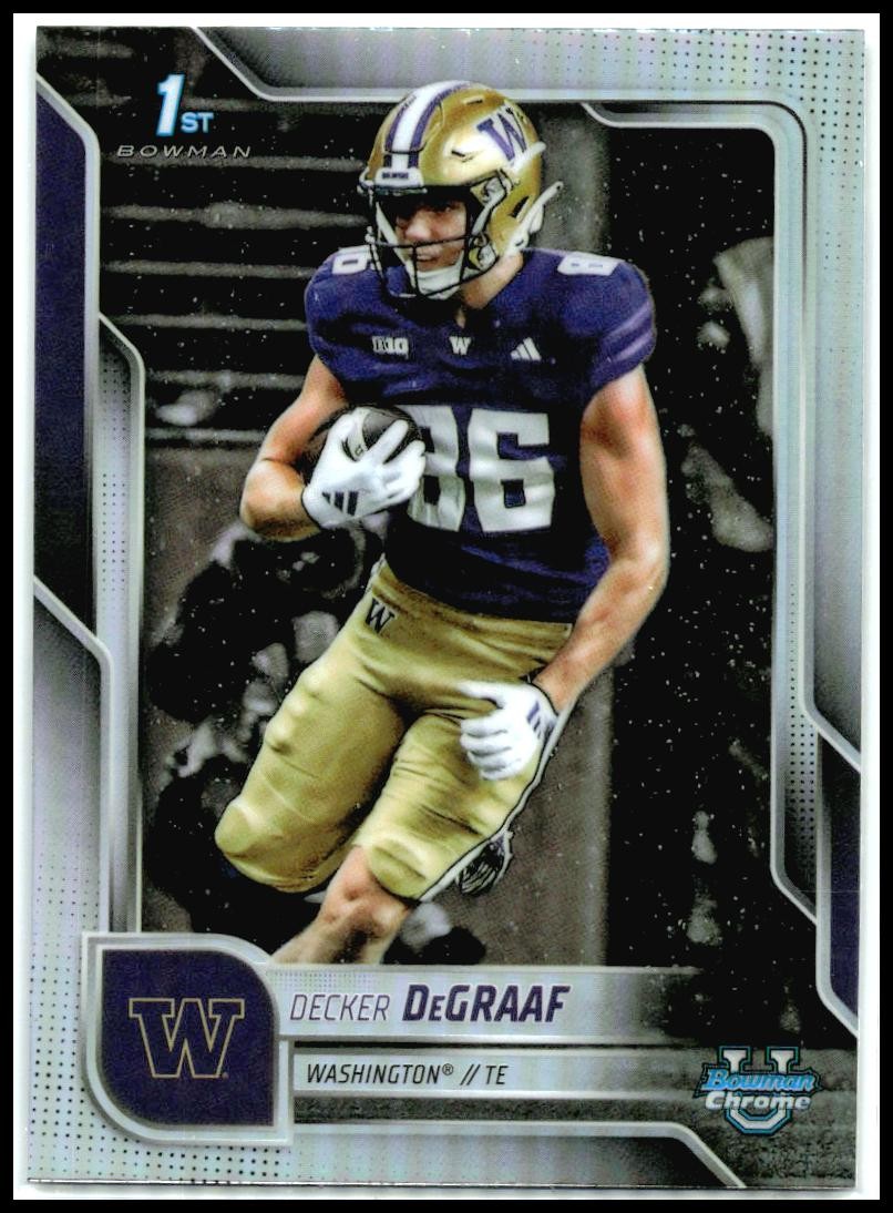2025 Bowman University Chrome Refractor #4 Decker DeGraaf Washington Huskies