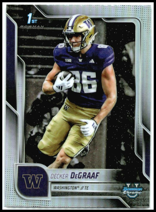 2025 Bowman University Chrome Refractor #4 Decker DeGraaf Washington Huskies
