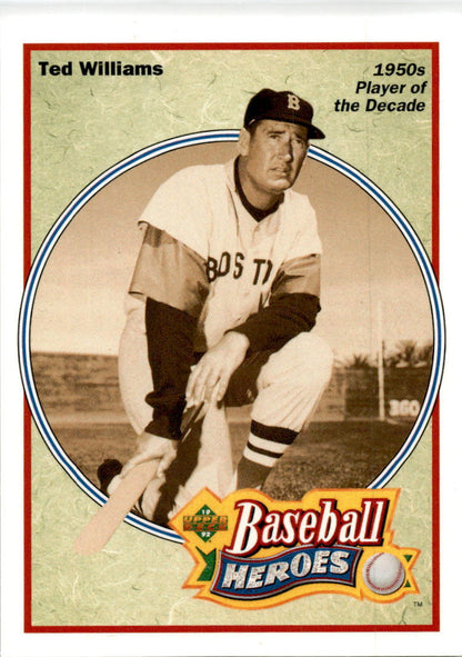 1992 Upper Deck Baseball Heroes: #33 Ted Williams Boston Red Sox