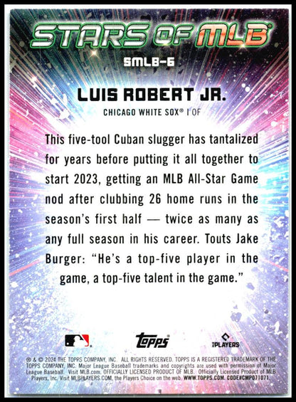 2024 Topps Stars of MLB #SMLB-6 Luis Robert Jr. Chicago White Sox