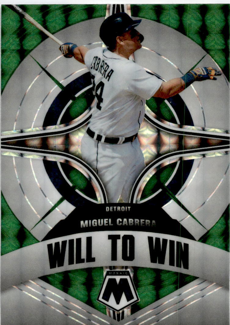 2022 Panini Mosaic Will to Win #WW-8 Miguel Cabrera Detroit Tigers