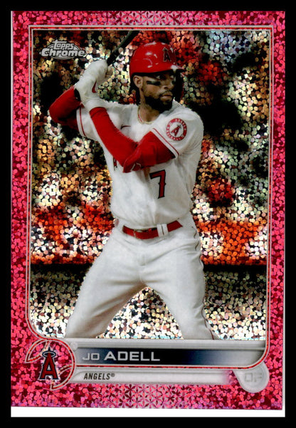 2022 Topps Chrome Magenta Speckle Refractor #203 Jo Adell 045/350