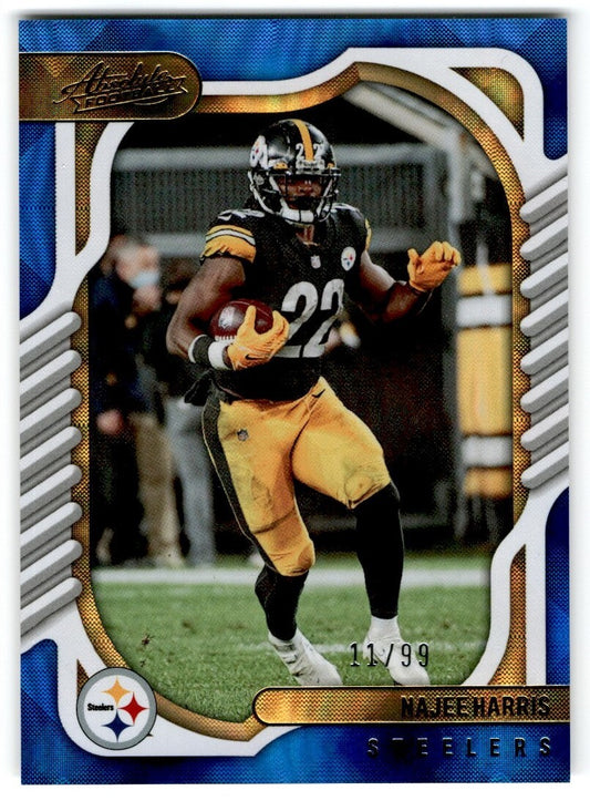2022 Panini Absolute Blue Diamonds Najee Harris 11/99 Pittsburgh Steelers #94