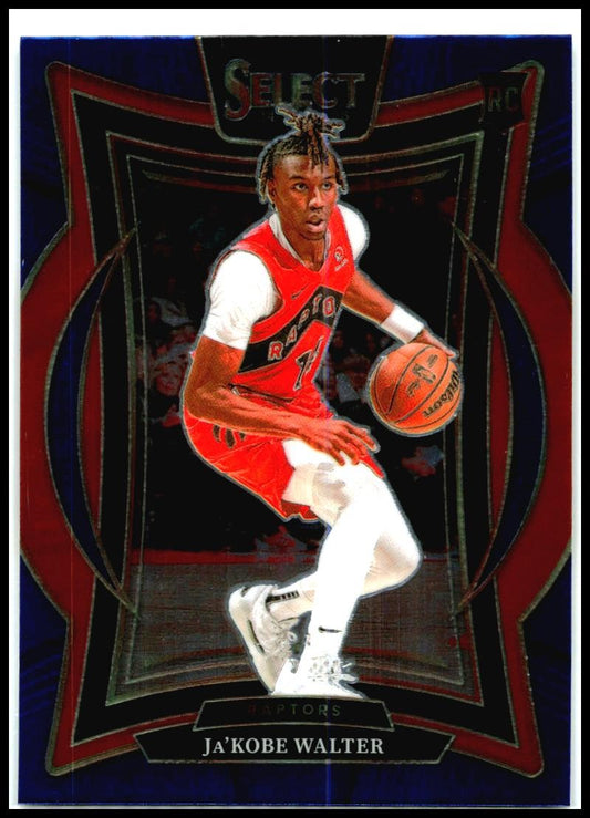 2024-25 Panini Select Blue #96 Ja'Kobe Walter Rookie Toronto Raptors