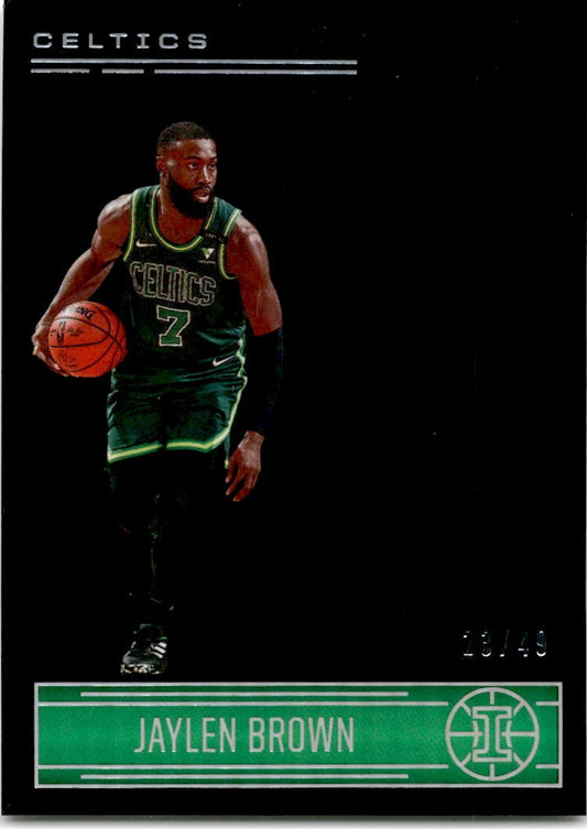 2020-21 Panini Illusions Black #77 Jaylen Brown #/49 Boston Celtics