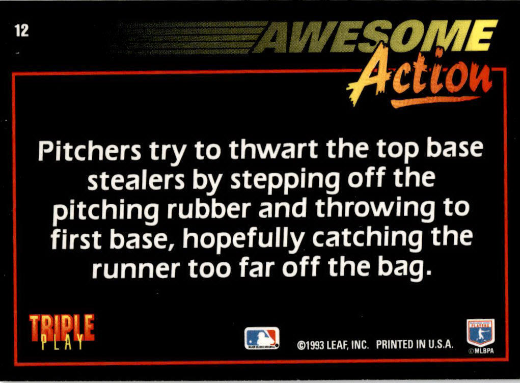 1993 Triple Play #12 David Segui / Luis Polonia Baltimore Orioles