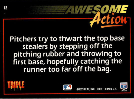 1993 Triple Play #12 David Segui / Luis Polonia Baltimore Orioles