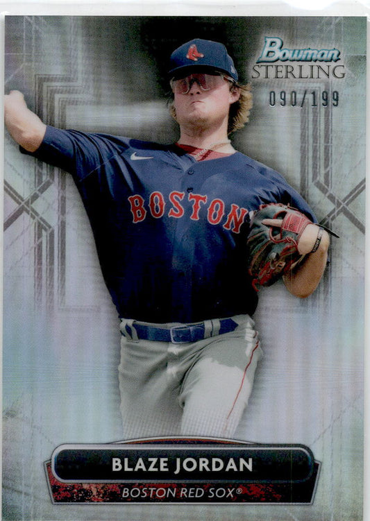 2022 Bowman Sterling Refractor #BSP-73 Blaze Jordan #/199 Boston Red Sox