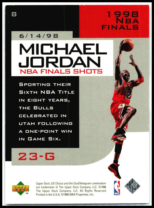 1998-99 UD Choice Preview NBA Finals Shots #8 Michael Jordan Bulls