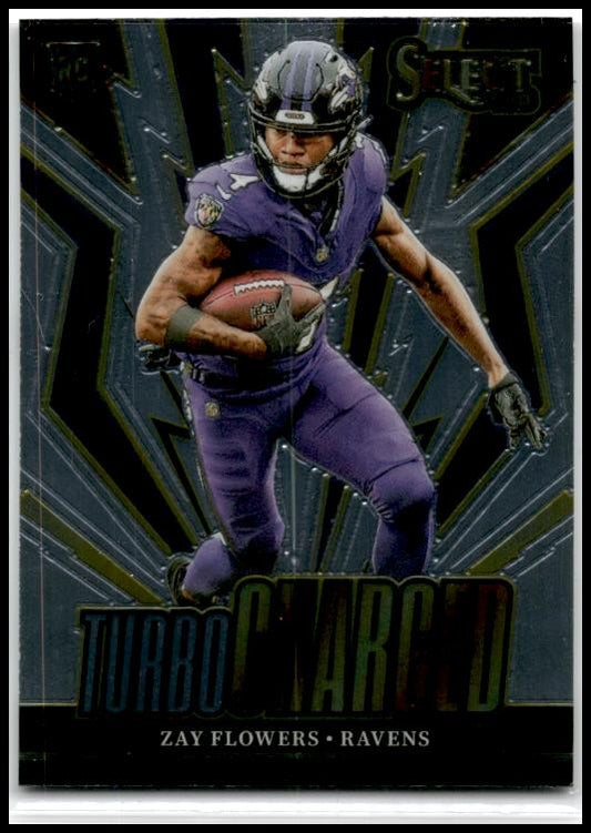 2023 Panini Select Turbocharged #TUR-ZFL Zay Flowers Baltimore Ravens