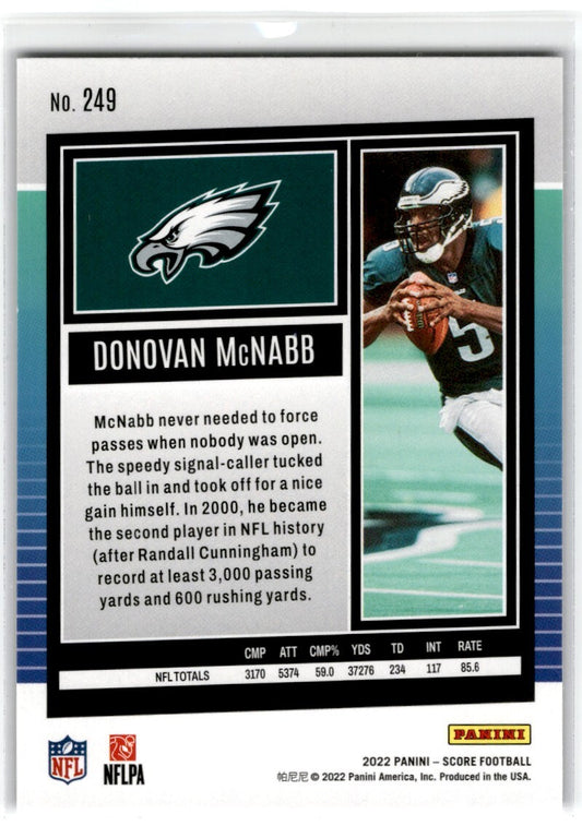 2022 Score Purple Donovan McNabb Philadelphia Eagles #249