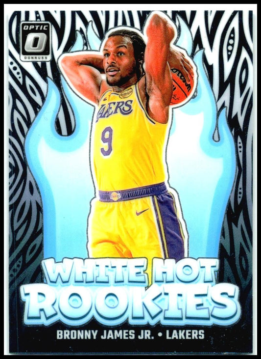 2024-25 Donruss Optic White Hot Rookies #15 Bronny James Jr. Los Angeles Lakers