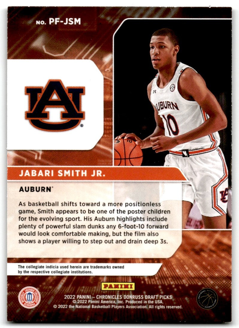 2022-23 Chroncles donruss Draft Picks Power Formulas Jabari Smith Jr Houston