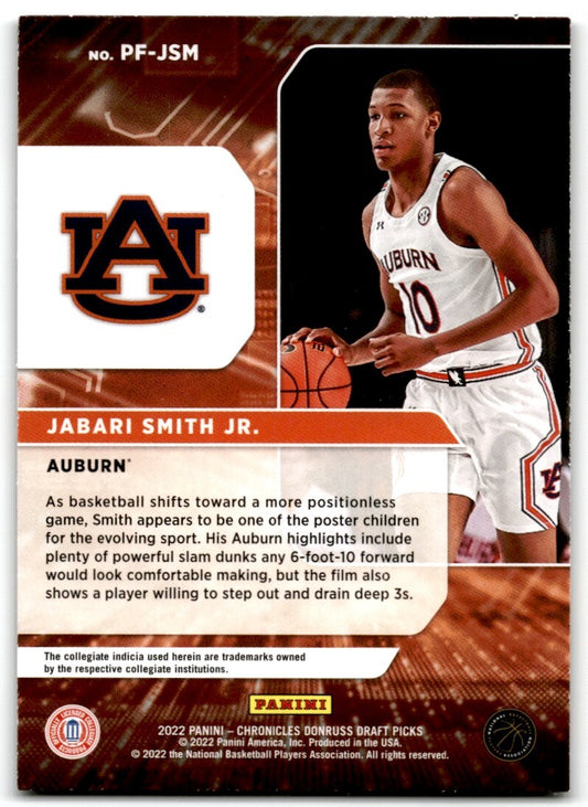 2022-23 Chroncles donruss Draft Picks Power Formulas Jabari Smith Jr Houston