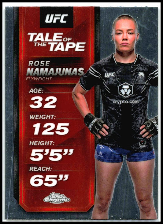 2025 Topps Chrome UFC Tale of the Tape #TTT-14 Rose Namajunas