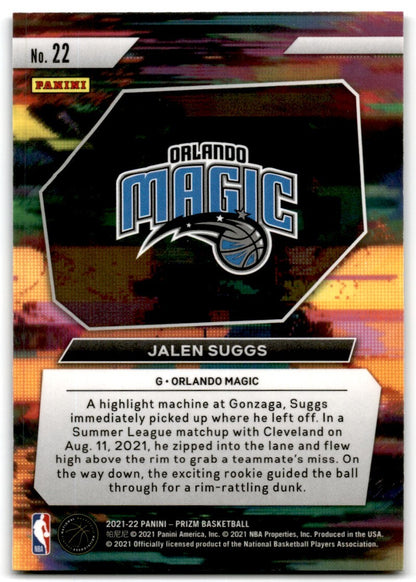 2021-22 Panini Prizm Instant Impact Jalen Suggs Orlando Magic #22