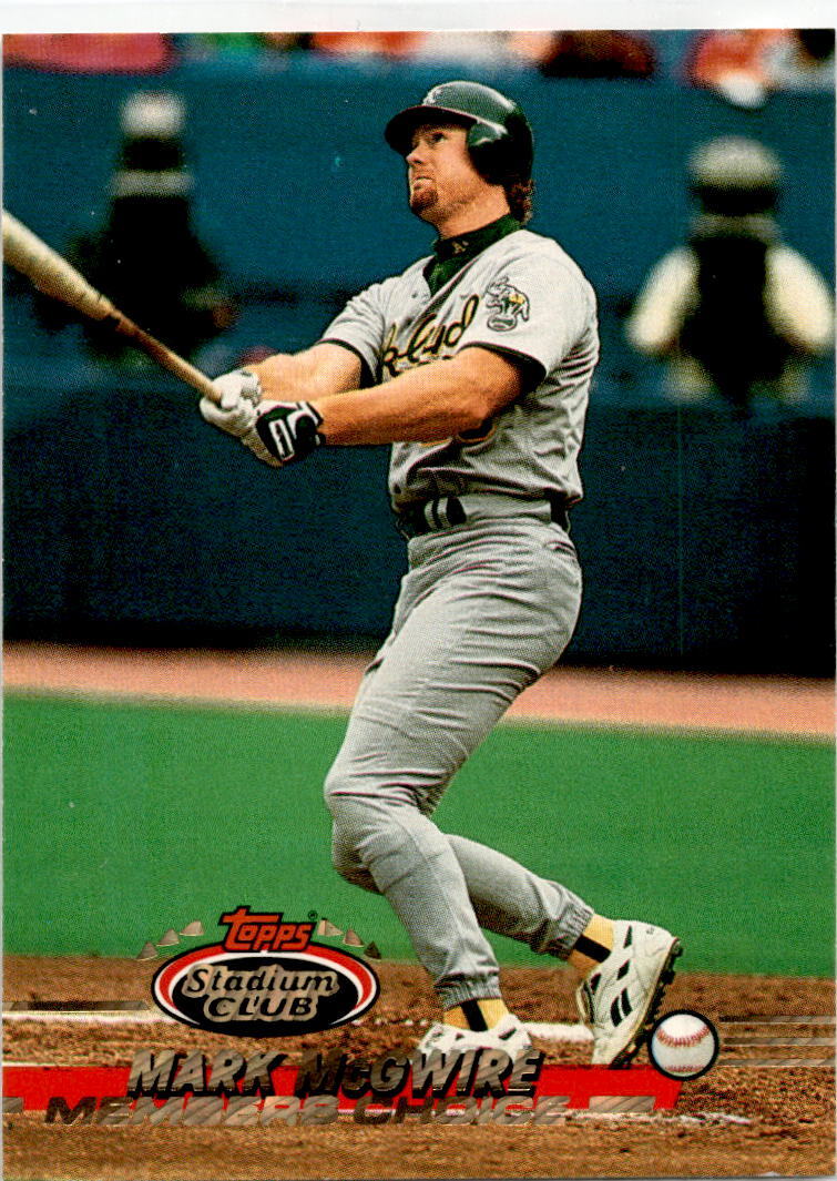 1993 Stadium Club #595 Mark McGwire Oakland Athletics