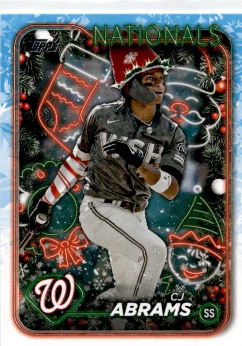 2024 Topps Holiday Image Variation Elf Hat #H47b CJ Abrams Washington Nationals