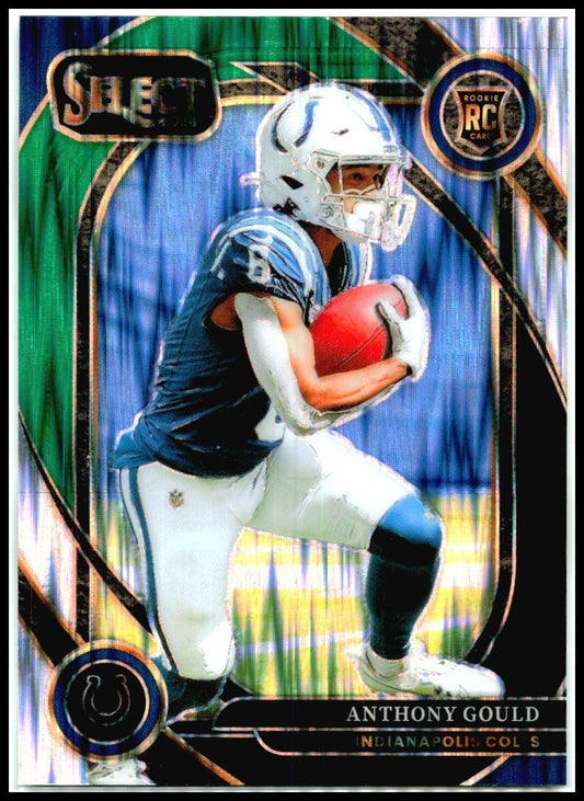2024 Panini Select Black & Green Prizm Shock #206 Anthony Gould Rookie Colts