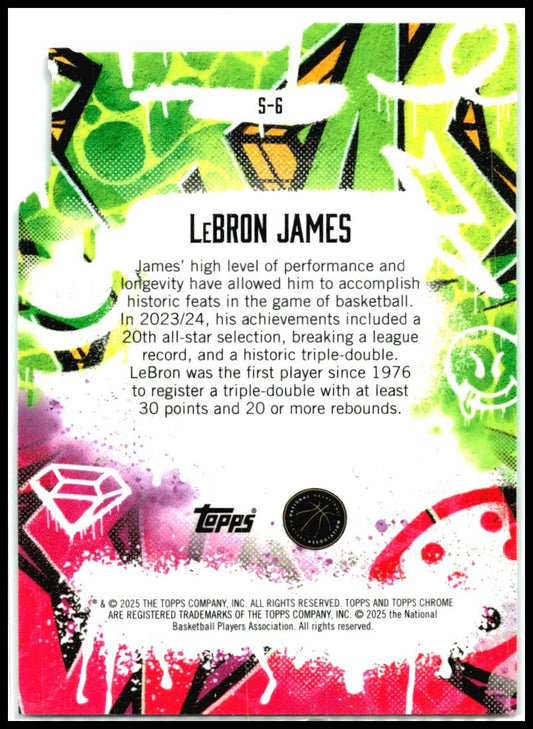 2024-25 Finest Show Stoppers X-Factor #S-6 LeBron James Lakers