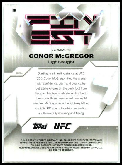 2025 Topps Finest UFC #89 Conor McGregor