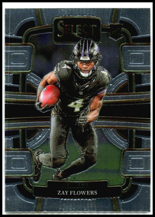 2023 Panini Select #8 Zay Flowers Rookie Baltimore Ravens
