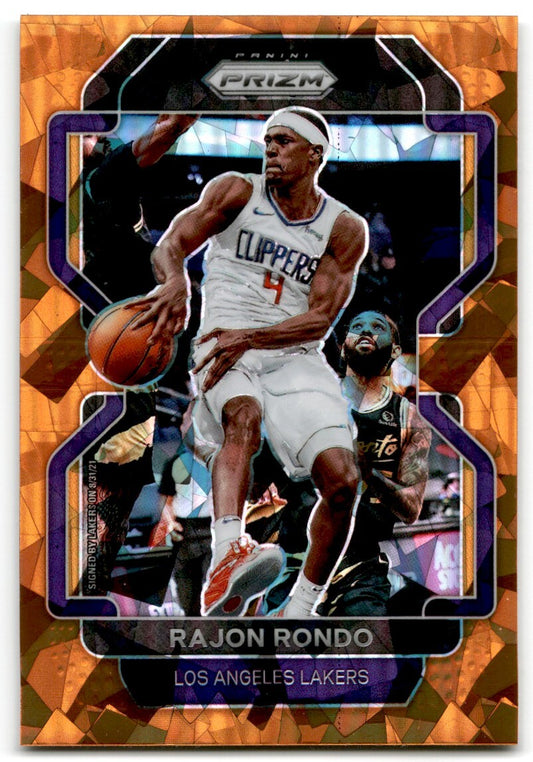 2021-22 Panini Prizm Orange Ice Prizm Rajon Rondo Los Los Angeles Clippers #104