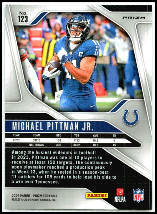 2024 Panini Prizm Silver #123 Michael Pittman Jr. Indianapolis Colts