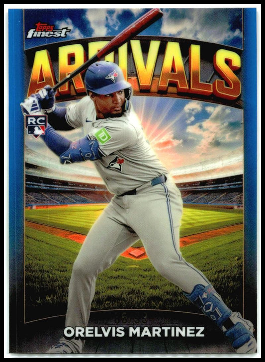 2025 Topps Finest Blue Arrivals /99 #A-23 Orelvis Martinez Rookie Blue Jays
