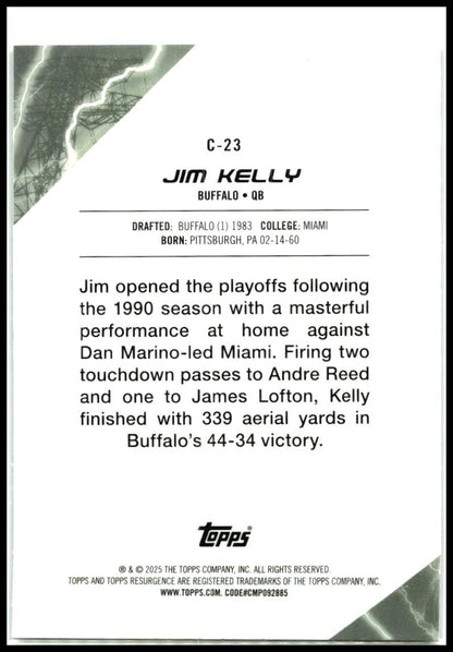 2024 Topps Resurgence Conductors #C-23 Jim Kelly Buffalo Bills